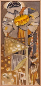 Sans titre (Tournesol), 1948. Huile sur toile, 110 x 51 cm