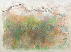 Montagnes de Bouyon, 1968. Huile sur toile, 111.5 x 153 cm